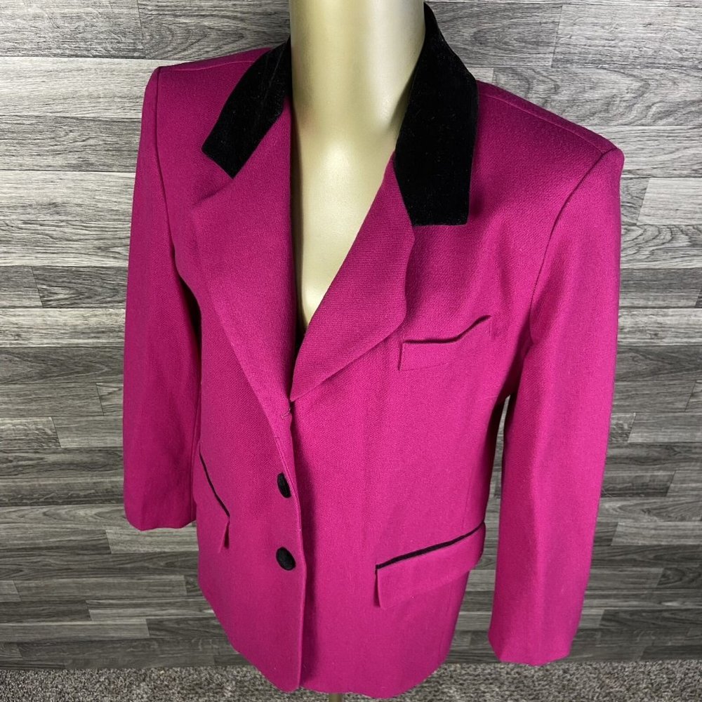 KATHERINE MARIE Button Front Wool Blend Pink Blazer Suit Jacket Women's Size 6P
